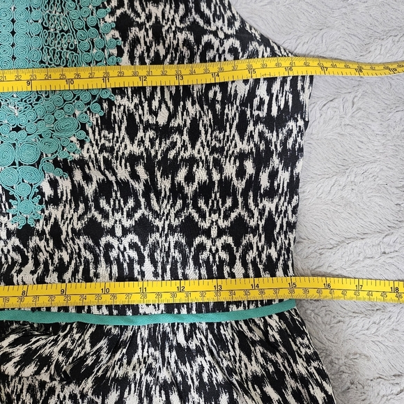 THML Turquoise Embroidered Tank Maxi Dress Boho Large - Picture 9 of 10